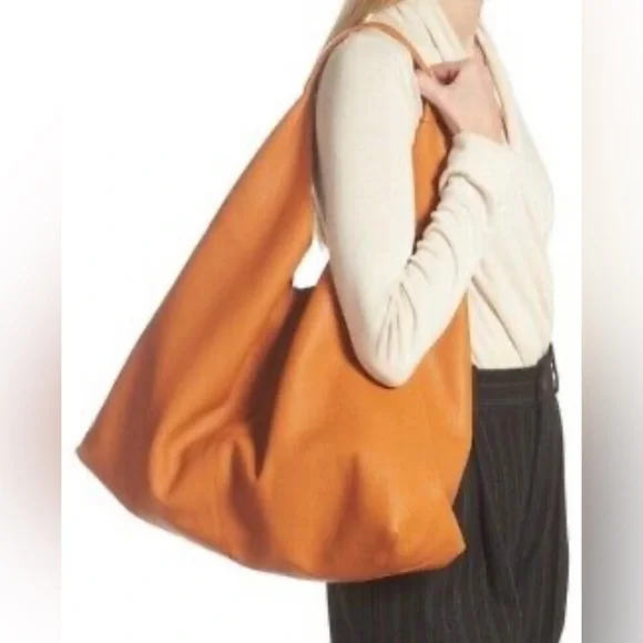 Violet leather hobo bag Clearance